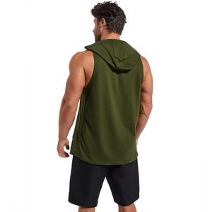 Custom Made Sleeveless Hoodie <b>Crop</b> <b>Top</b> Tank For <b>Men</b> Plus Size Gym Stringer Bodybuilding Vest Gym Fitness Workout Wear - Product Image 1