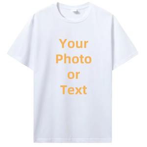 T-shirt personnalisé en coton de qualité supérieure Design personnalisé avec photo et logo Impression bricolage T-shirts cadeaux de qualité supérieure pour hommes - Product Image 2