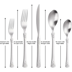 Ensemble de couverts de conception ordinale couverts en acier inoxydable avec différentes utilisations pour l'utilisation de la Table à manger de restaurant de cuisine à domicile - Product Image 5