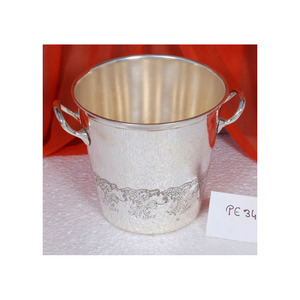 2025 bière vin Champagne seau à glace fabriqué à la main nouvelle arrivée Premium Look argent plaqué à la main refroidisseur de vin Barware - Product Image 5