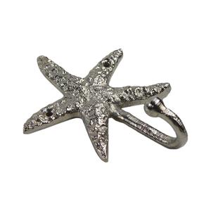 Ganchos de pared de metal de aluminio con diseño de estrella para ropa y decoración del hogar, acabado plateado ecológico - Product Image 4