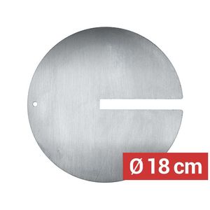 Disque à brochettes avec fente - 180 mm - Acier inoxydable - pour brochettes de 12x12 mm - Product Image 1