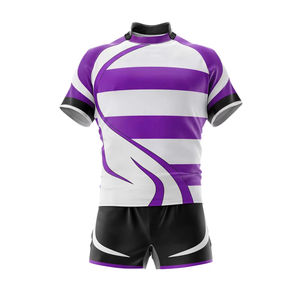 Conjunto de ropa de fútbol de Rugby personalizado para hombre, camisetas de entrenamiento por sublimación con etiquetas tejidas de poliéster, uniforme para entrenamiento deportivo - Product Image 3