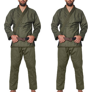 Kimono de Jiu-Jitsu de haute qualité, sur mesure, uniforme professionnel de couleur verte, 100% coton, anti-rétrécissement et à séchage rapide, unisexe adulte - Product Image 6