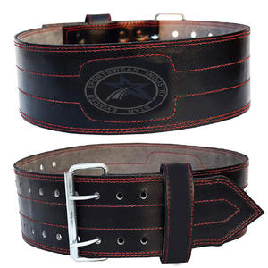 Cinturón de gimnasio de levantamiento de pesas de Cuero 100% de alta calidad, venta al por mayor, logotipo personalizado, potencia de Fitness duradera resistente - Product Image 1