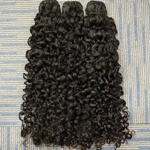 Extensiones de Cabello Humano Virgen Rizado Vietnamita, Trama Doble a Máquina, Sin Procesamiento Químico, Negro para Todos los Colores - Product Image 6