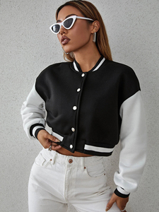 Letterman Jacket Crop Top Embroidered for <b>Women</b> Cold <b>Weather</b> Jacket With Full Customization on Trending - Product Image 4