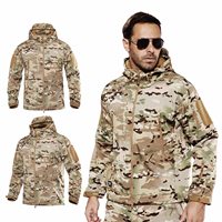 Veste Softshell à Imprimé Camouflage Sublimé Hommes Hiver Polaire Imperméable Vestes Softshell
