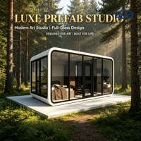 Centre de vente innovant en forme de cabine Apple de 40 pieds – Unité de bureau mobile personnalisée pour l'affichage et la réception immobilière