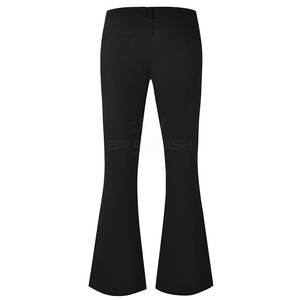 Pantalones de Hombre de Algodón 100% Lavado de Primera Calidad, Color Negro, Cierre de Cremallera, Estilo Casual, Pantalones de Campana para Hombre - Product Image 2