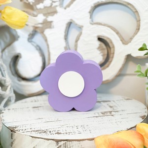NOUVEAU ARTICLE Fleurs colorées en bois massif-Plateau à étages de printemps-Découpes en bois inachevées à peindre pour décoration d'anniversaire - Product Image 4