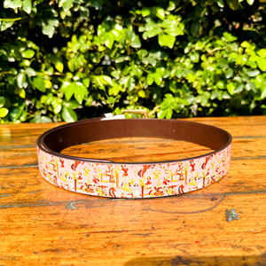 Vintage perforado caballo impreso agua búfalo cuero cinturón 35MM ancho moda/Casual/estilo de negocios excelente calidad 100% - Product Image 3