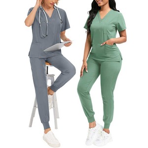 2025 nouvellement gommage infirmière hôpital uniforme Anti bactérien clinique médicale chirurgie dentaire opération infirmière gommages hôpital uniforme - Product Image 5
