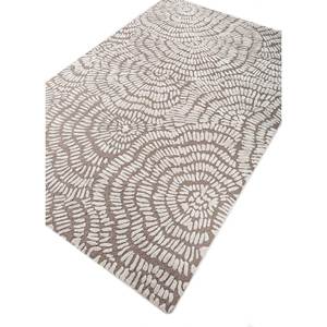 Alfombra Aurelia de Lana y Viscosa Hecha a Mano, Gris y Negra, Modelo Tra-15052 con Diseño Abstracto para Sala de Estar, Dormitorio o Pasillo - Product Image 2