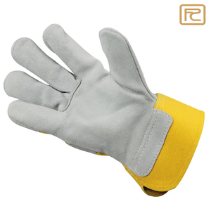 Guantes de trabajo de cuero de seguridad industrial de alta calidad al mejor precio guantes de trabajo de protección manual de construcción trabajo pesado - Product Image 4