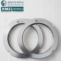 Precision Class 4 Self-Locking Right Hand CNC Machined Bearing Lock Nut KM21 M103X2.0 Metric Stainless Steel Adapter Sleeve