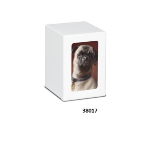 กรอบรูปสุนัขทำจากไม้เนื้อแข็งโกศสำหรับผู้ใหญ่ขี้เถ้ากับมนุษย์แถมถุงกำมะหยี่ฟรี - Product Image 1