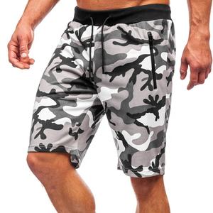 กางเกงขาสั้นสเวตเตอร์ใส่เดินชายหาดสีเทาลายพรางสำหรับผู้ชายไซส์โอเวอร์ไซส์ฤดูร้อนกีฬาวิ่งชุดลำลองสีทึบออกแบบได้เองทำจากผ้าเฟรนช์เทอร์รี่ - Product Image 1