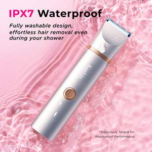 Rasoir électrique étanche IPX7 pour femme, tondeuse bikini avec double lame et grille de rasage pour le corps, idéal pour les voyages et l'utilisation en camping-car, lavable - Product Image 6