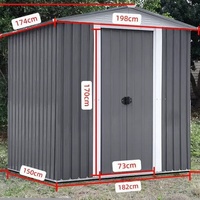 Abri à outils en acier galvanisé antirouille, abri de stockage extérieur imperméable, cage pour animaux de compagnie, abri pour animaux
