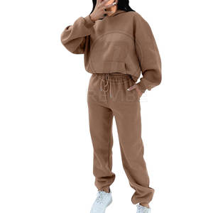 Chándal de Invierno de Primera Calidad para Mujer, Diseño de Dos Piezas, Chándal de Manga Larga Personalizable para Mujer - Product Image 2