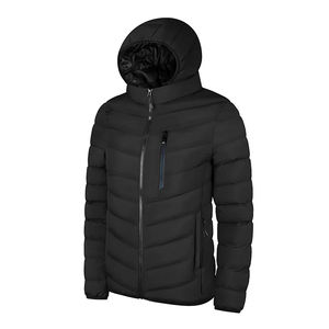 Veste matelassée pour homme surdimensionnée, best-seller, en toile, col montant, logo sur le devant, dernier design, prix bas, vente en gros - Product Image 4