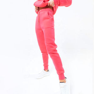 Traje de chándal de forro polar con logotipo personalizado para mujer, pantalones de jogging con logotipo lateral, ropa de gimnasio para el sudor de invierno con joggers - Product Image 6