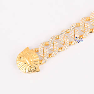 Hot Selling Custom Design Cuban <b>Bracelet</b> for <b>Men</b> <b>925</b> Sterling <b>Silver</b> Lab Grown Diamond with D VVS Clarity Pass Diamond Tester - Product Image 2