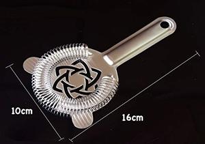 ที่กรองค็อกเทลสแตนเลสพร้อมสปริงแน่น ดีไซน์ฉลุลายสวยงาม ใช้งานสะดวกสำหรับบ้านและมืออาชีพ - Product Image 5