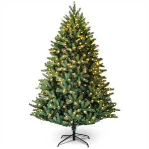 Árbol de Navidad con Ramas Antiarrugas para Decoración de Escenas Festivas de Librerías, 6 pies - Product Image 6