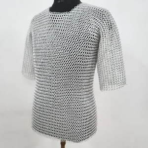 Camiseta Medieval de Media Manga con Armadura de Cota de Malla, Tejida con Anillos Metálicos, Cortada y Soldada con Expertitud, Curvada a Mano, Estilo Étnico para las Cuatro Estaciones - Product Image 3