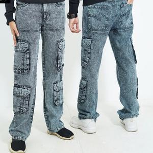 Jeans et pantalons baggy amples OEM pantalons longs vintage pour hommes pantalons automne hiver nouveaux pantalons de survêtement lavés à la mode - Product Image 1