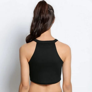 เสื้อยืดแขนกุดสีพื้นสำหรับผู้หญิงเสื้อเซ็กซี่ใหม่ฤดูใบไม้ผลิและฤดูร้อน - Product Image 2