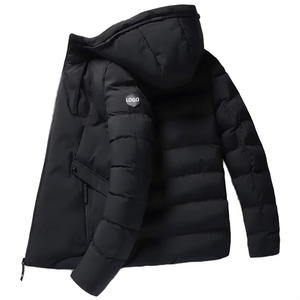 Windproof Wholesale Custom Winter Casual Snow Puffer Jackets <b>for</b> <b>Men</b> Quilted <b>Coats</b> With <b>Fur</b> Fleece Lining Hood Outerwear - Product Image 3