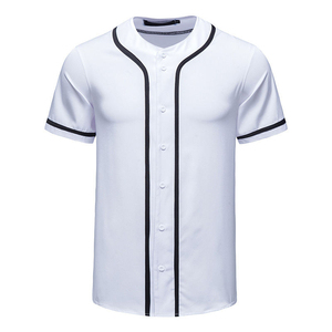 Camiseta de béisbol con botón de sublimación personalizada para hombre, uniforme de poliéster transpirable, estampado bordado, camiseta de softbol en blanco, gran oferta - Product Image 5