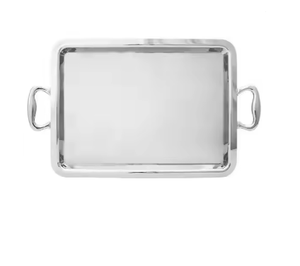 Plat de maison et de table Plateau de service en acier inoxydable pour aliments et fruits Plateau en métal fait main de style classique Nouveau design - Product Image 5