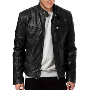 Wholesale Customized High Quality Genuine <b>Leather</b> <b>Jacket</b> for Men High Fashion Wear with <b>Long</b> Sleeves University <b>Leather</b> <b>Jacket</b> - Product Image 1