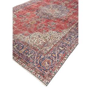 Alfombra Vintage de Lana 9x12, Anudada a Mano, con Diseño de Medallón Rojo y Naranja, Rectangular, Abstracta, para Pasillo, Entrada, Sala de Estar - Product Image 2