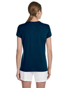 T-shirt à manches courtes col rond pour femme, coupe classique, couleur unie, séchage rapide, tricoté, style décontracté printemps-été - Product Image 5