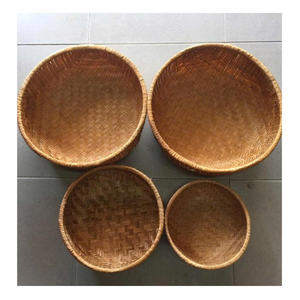 Panier en bambou naturel tissé pour la décoration intérieure, aspect propre, forme robuste et prêt à l'exportation - Product Image 6