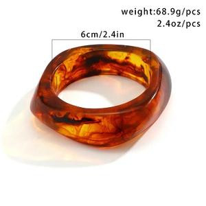 Exaggerated Vintage Resin Acrylic Bangle for Women Jewelry Korean Cuff Bangles <b>Bracelets</b> Designer Round New Acrylic Bangles - Product Image 6