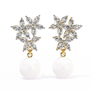 Boucles d'oreilles uniques en or 18 carats avec diamant de laboratoire, boucles d'oreilles de qualité supérieure - Product Image 3