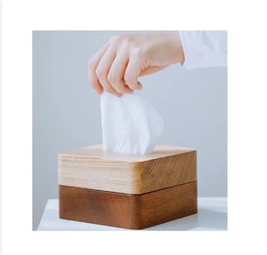 Caja de Pañuelos de Madera de Diseño Moderno, Nueva Cubierta con Acabado Dorado en Polvo, Material Metálico Duradero Personalizable - Product Image 3