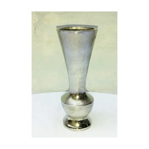 Aluminum Eco-Friendly Decorative Vase Nickel Finished Handmade Modern Design Wedding <b>Flowers</b> <b>Display</b> Home Tabletop - Product Image 6