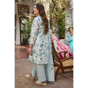 Conjunto de 3 Piezas para Mujer, Traje Estampado con Dupatta Bordada, DN-62035 - Product Image 3