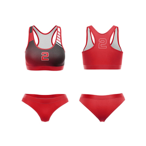 Personnalisez votre tenue de volley-ball à séchage rapide pour femmes et filles, ensembles de soutien-gorge de sport de plage avec motif par sublimation - Product Image 6