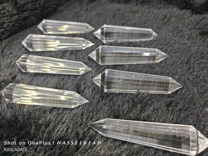Natural 16-32 Faceted Clear Quartz Vogel Wand Double Terminated <b>Crystal</b> Point Energy Healing Meditation Reiki Gift - Product Image 3