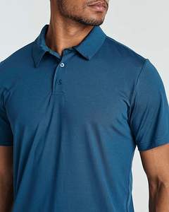 Polo de sport en coton à manches courtes pour hommes vente en gros nouvelle chemise de golf impression personnalisée broderie solide échantillon gratuit disponible - Product Image 5