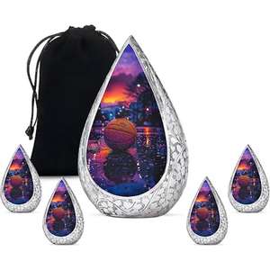 โกศเผาศพสำหรับผู้ใหญ่ขี้เถ้าโกศโลหะอลูมิเนียมสำหรับเผาเถ้ากระดูกสไตล์ตะวันตกจากอินเดีย - Product Image 1