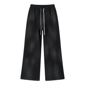 Pantalons de survêtement unisexes surdimensionnés en molleton épais à ourlet bouffant personnalisés 400 g/m², pantalons de survêtement épais superposés pour hommes - Product Image 1